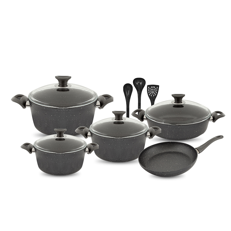 Cookware set 12 Piece Granite Coating Non-Stick  