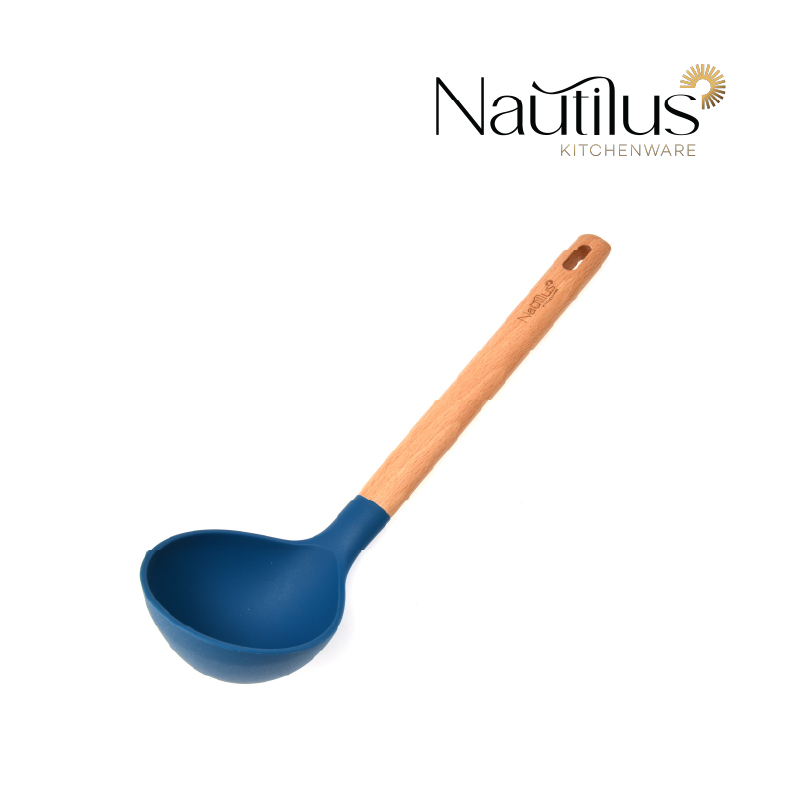 Beech Wood Handle Silicone Ladle 